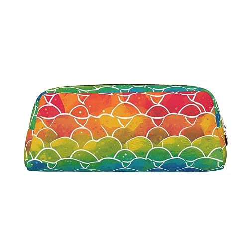 YoupO Regenbogenfisch Federmäppchen Leder Stifthalter Tasche für Erwachsene Großes Stifteetui für Büro Federmäppchen, gold, Einheitsgröße, Taschen-Organizer YoupO Regenbogenfisch Federmäppchen Leder Stifthalter Tasche für Erwachsene Großes Stifteetui für Büro Federmäppchen, gold, Einheitsgröße, Taschen-Organizer von YoupO