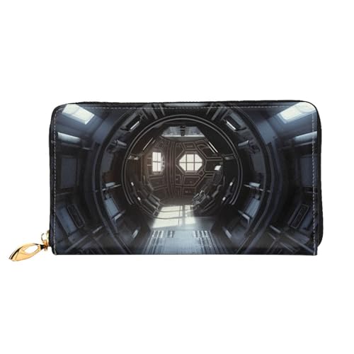 YoupO Space Capsule Interior Wallet for Women Leather Purse with Zipper Coin Pockets Fashion Handbag Bag, Schwarz , Einheitsgröße von YoupO