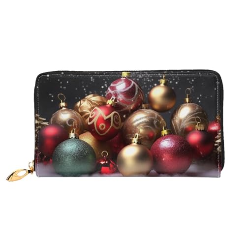YoupO Weihnachtsbaumkugeln Geldbörse für Frauen Leder Geldbörse mit Reißverschluss Münztaschen Mode Handtasche Tasche, Schwarz , Einheitsgröße von YoupO