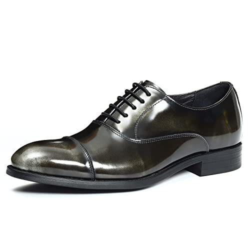 Herren Business Oxfords Kleid Schuhe Schnürhalbschuhe Formelle Lederschuhe,Grau,43 von Youpin Source