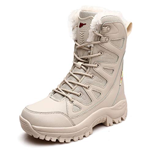 Youpin Source Unisex Schnüren Warme Wasserdichte Taktische Wanderstiefel Militärstiefel Kampf Wüste Stiefel High Top Wanderschuhe im Freien Herbst Winter für Männer und Frauen 208 von Youpin Source