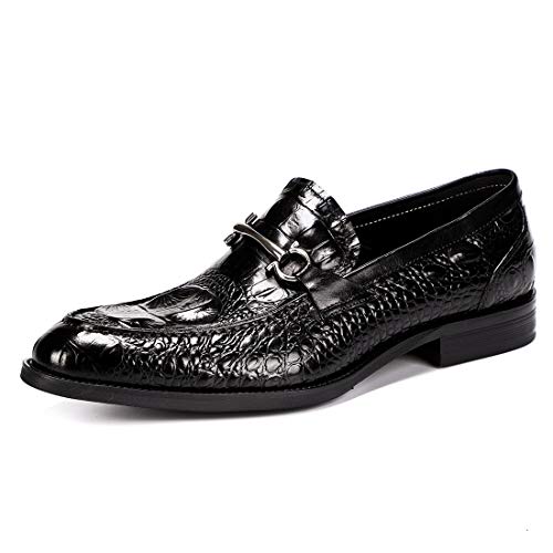 Youpin Source Herren Geprägte Formale Geschäftsschuhe Lässiger Slip-On Abendschuhe aus Echtem Leder von Youpin Source