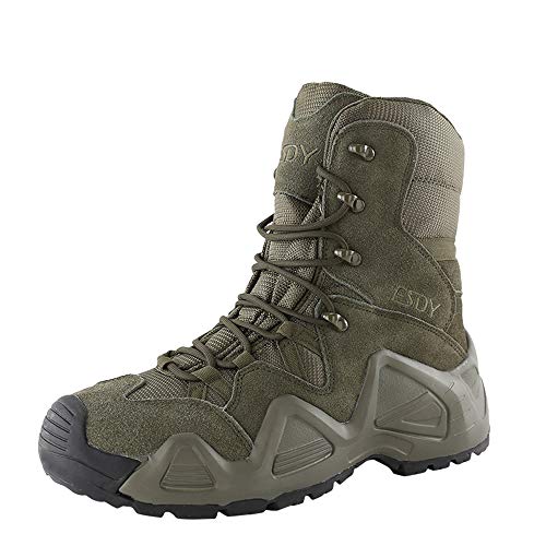 Youpin Source Herren High-Top Trekking- und Wanderstiefel Wasserdichte Militär Kampfstiefel Rutschfeste Trainings Taktische Stiefel Camping Outdoor-Schuhe von Youpin Source