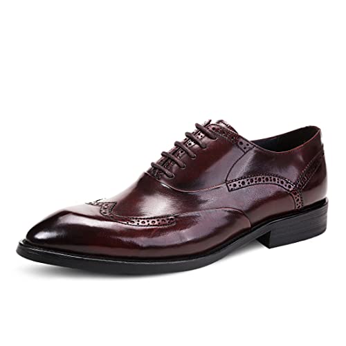 Youpin Source Herren Oxford Brogues Schuhe Formale Business-Schuhe aus Echtem Leder Lässige Abendschuhe von Youpin Source