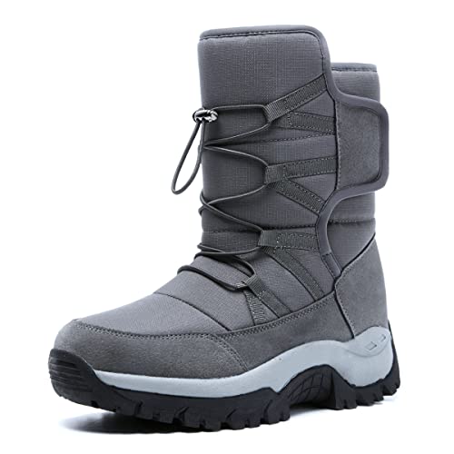 Youpin Source Unisex Wasserdichte Warme Wanderstiefel Herbst Winter Schneestiefel mit Klettverschluss für Männer und Frauen von Youpin Source