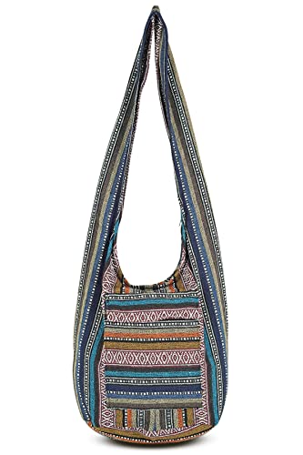 Your Cozy Boho Umhängetasche Damen – Handgefertigte leichte Baumwolltasche mit Reißverschluss, ideal für Reisen und Alltag von Your Cozy