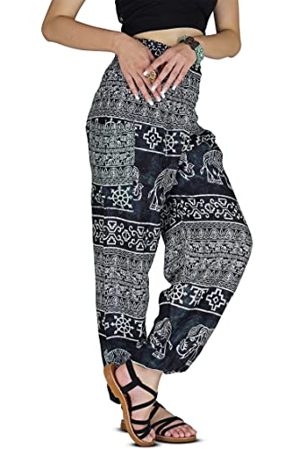 Your Cozy Damen Haremshose Boho Aladdin Smoke Taille Marineblau XXL, Marineblau, XX-Large von Your Cozy