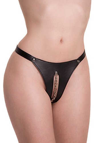 YourFetishWorld String mit Kette aus Kunstleder von Your Fetish World
