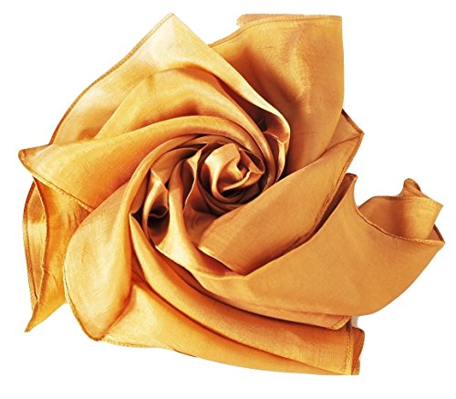YSS Nickituch/Seidentuch 1 A Qualität unifarben Made in Thailand (Gold) von Your Silk Shop