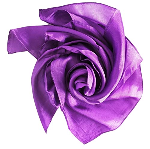 YSS Nickituch/Seidentuch 1 A Qualität unifarben Made in Thailand (Violett) von Your Silk Shop