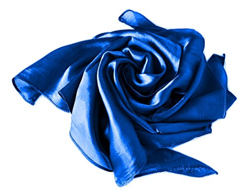 Your Silk Shop Nickituch/Seidentuch 1 A Qualitat unifarben Made in Thailand, 55x55cm, Blau von Your Silk Shop