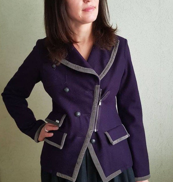 Vintage Blazer, Pepe Jeans Marine Lila Damen Wolljacke, Größe S von YourAdorableVintage