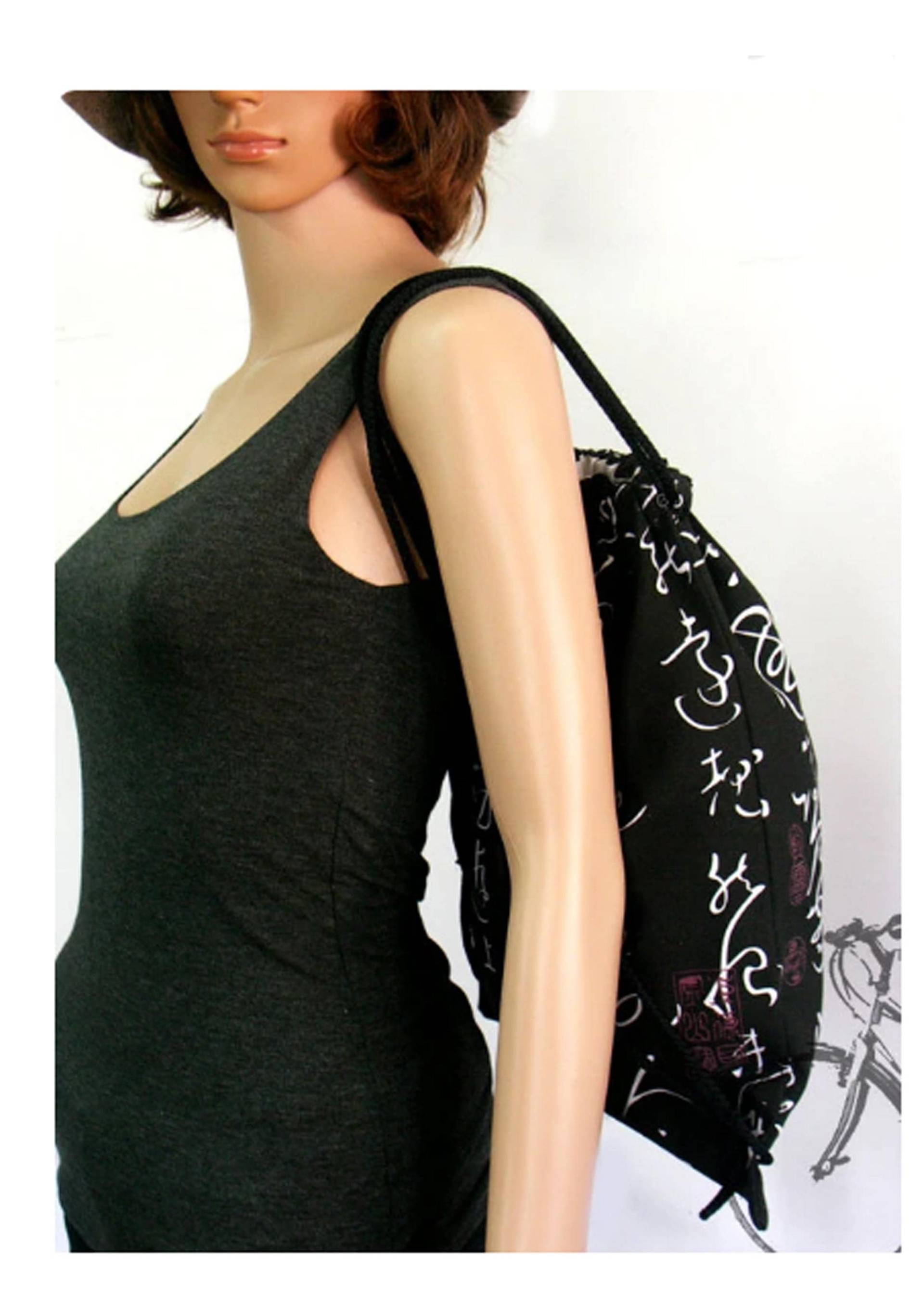 Canvas Kordelzug Rucksack Laptoptasche Mit Innentaschen von YourBags