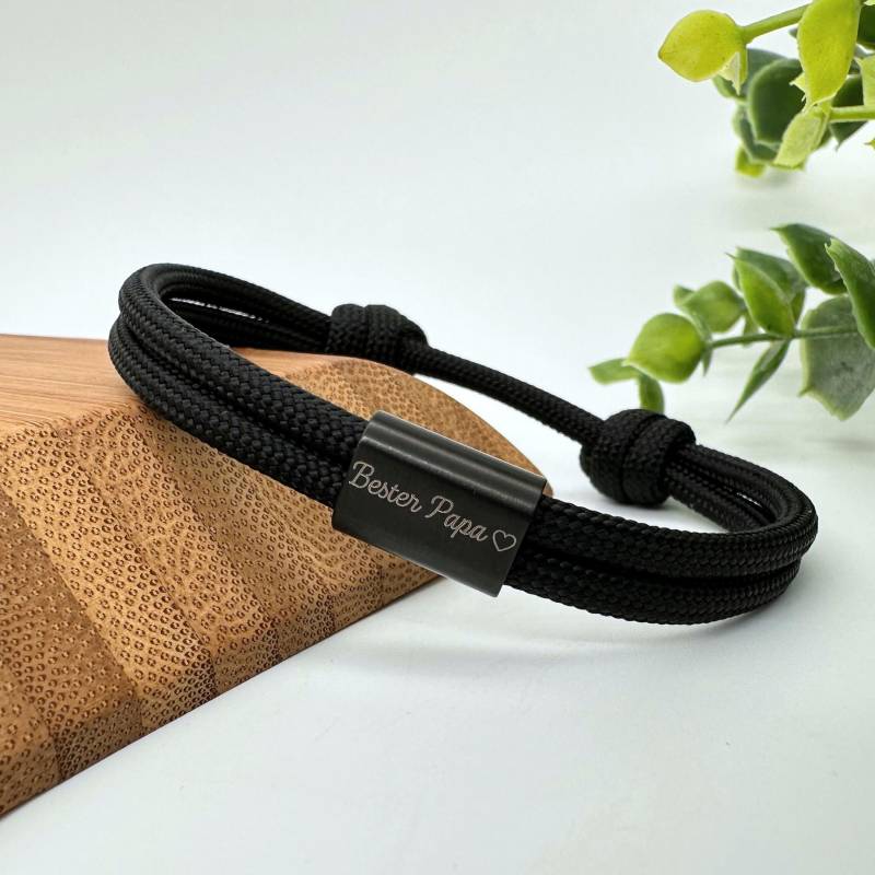 Bester Papa Armband - Segeltau Mit Personalisierter Gravur Surferarmband Geschenkidee Für Herren Und Frauen Geschenk von YourHavenDE