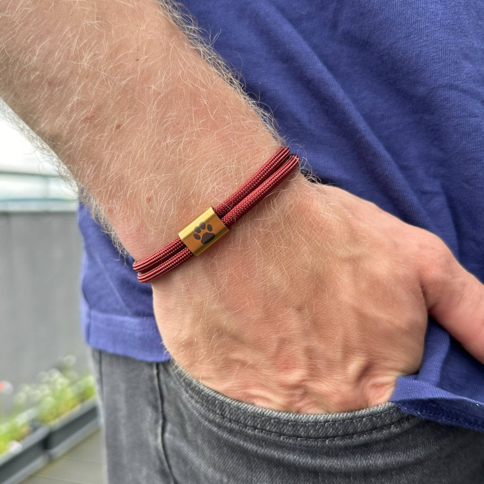 Hundepfote Segeltau Armband, Personalisier Gravur, Yin Yang, Handgefertigtes Armband Für Männer Und Frauen, Partnerarmband, Geschenk Freund von YourHavenDE