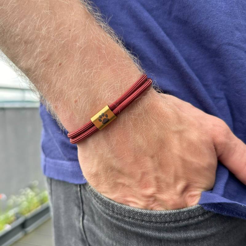 Hundepfote Segeltau Armband, Personalisier Gravur, Yin Yang, Handgefertigtes Armband Für Männer Und Frauen, Partnerarmband, Geschenk Freund von YourHavenDE