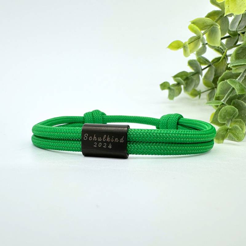 Personalisiertes Schulkind Armband Aus Segeltau Mit Gravur, Geschenk Zur Einschulung, Für Mädchen Und Jungen in Vielen Farben von YourHavenDE