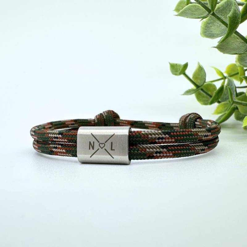 Segeltau Armband, Personalisier Gravur, Handgefertigtes Armband Für Männer Und Frauen, Partnerarmband, Geschenk Freund Freundin von YourHavenDE