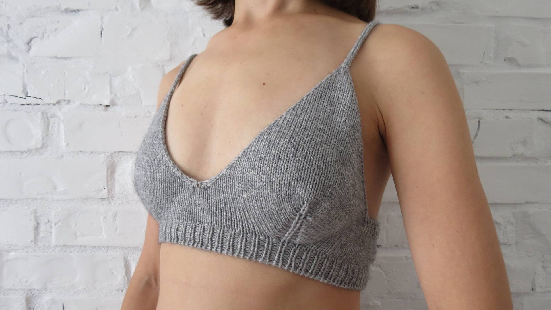 Reine Merinowolle Gestrickter Bh, Handgestrickter Wolle Crop Top, Frauen Gestrickte Dessous, Warme Winter Unterwäsche Valentinstag Geschenkidee von YourKnitwearShop