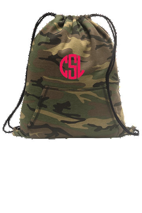 Monogrammiert Camo Sweatshirt Cinch Pack Monogrammiert Camo Sweatshirt Cinch Pack von YourLogoEmbroidery