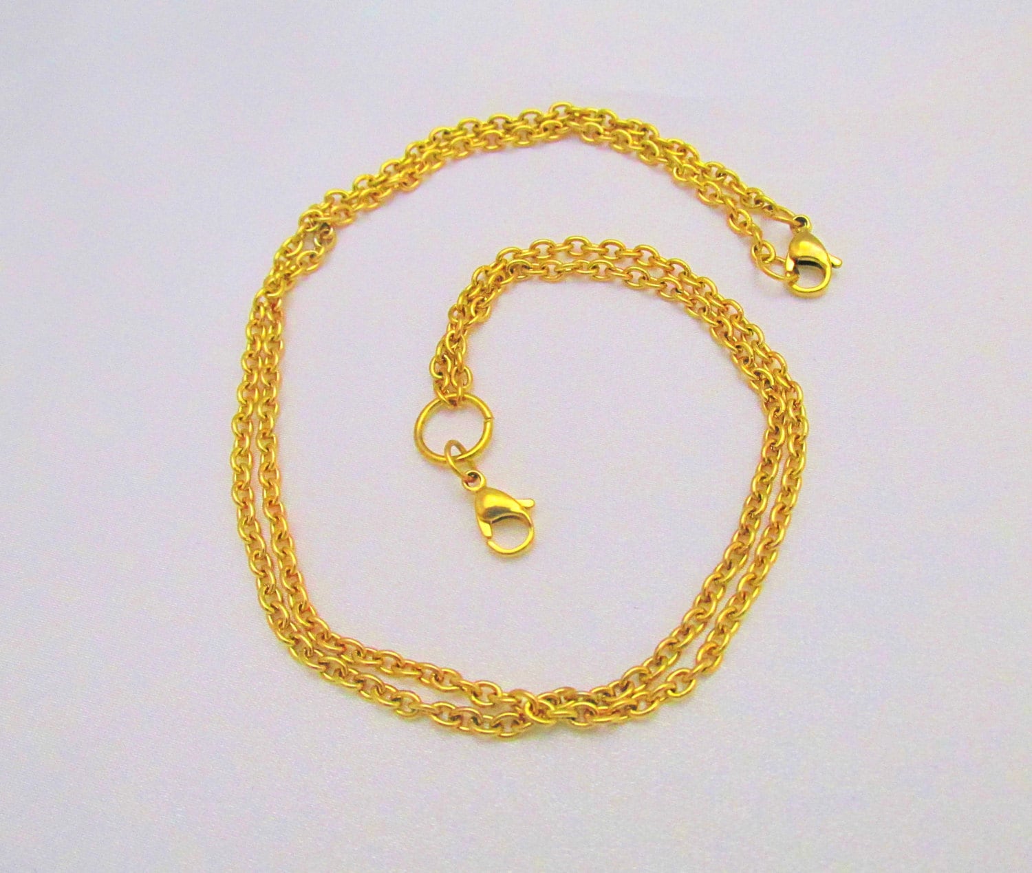 Edelstahl-Gold Locket Ketten 14 "Bis 32" Für Anhänger Charms Lockets Benutzerdefinierte Länge Edelstahl-Gold Locket Ketten 14 "Bis 32" Für Anhänger Charms Lockets Benutzerdefinierte Länge von YourMomentTreasure