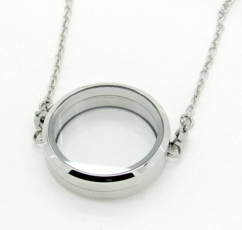 Edelstahl Silber Schlicht Twist Schraube Wasserdicht Memory Floating Medaillon Halskette Karabinerverschluss 30 Mm Oder Airtag Größe Edelstahl Silber Schlicht Twist Schraube Wasserdicht Memory Floating Medaillon Halskette Karabinerverschluss 30 Mm Oder Airtag Größe von YourMomentTreasure