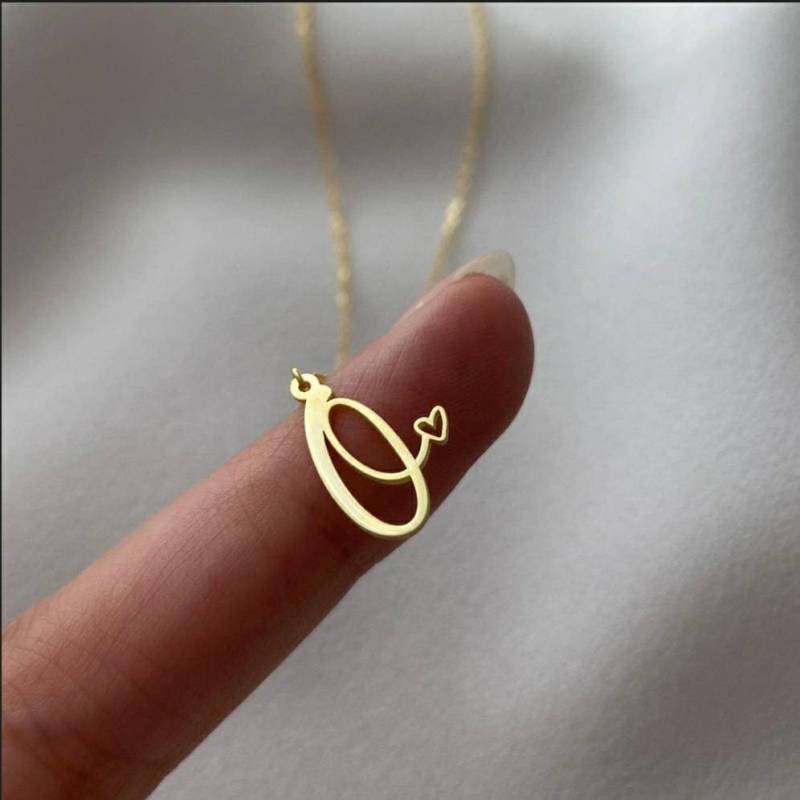 Extra Kette Aus Initial-Anhänger Bitte Teilen Sie Uns Ihre Kettengröße in Der Personalisierungsbox Mit von YourNecklaceWithName