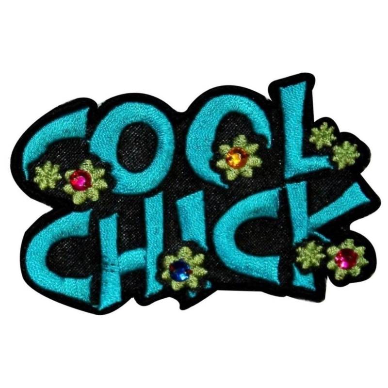 Coole Küken Hippie Name Tag Patch Mädchen Blumen Zeichen Gesticktes Aufbügler Applikation von YourPatchStore