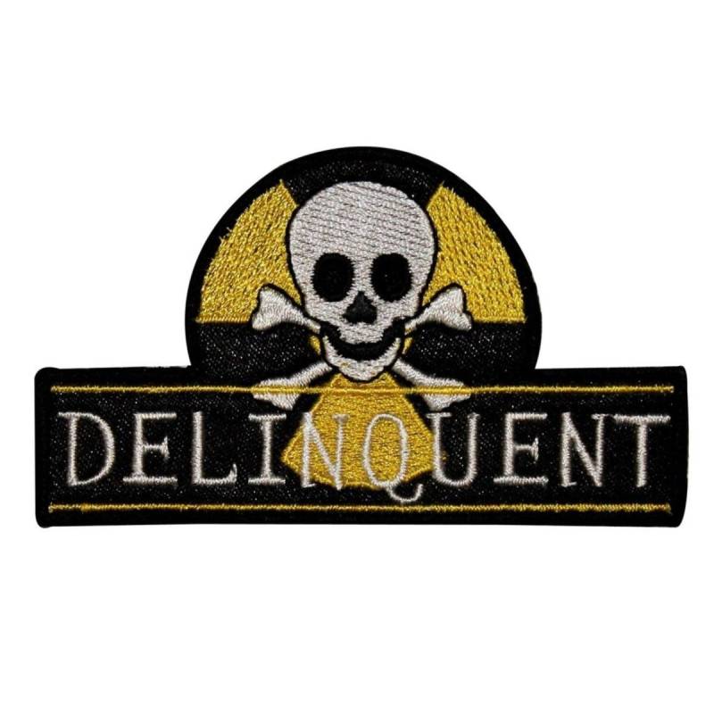Delinanten Skull Crossbones Patch Biohazard Abzeichen Gesticktes Eisen Auf Applikation von YourPatchStore