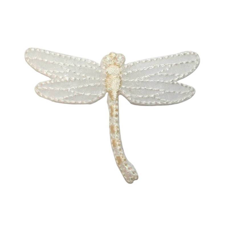Id 0480D Weiß Libelle Patch Gartenfee Gesticktes Aufnäher von YourPatchStore