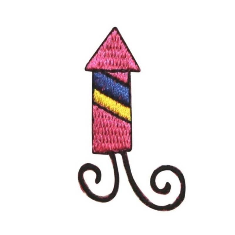 Id 1021C Set Mit 2 Feuerwerk Streifen Aufnäher 4. Juli Gestickte Applikation Zum Aufbügeln von YourPatchStore
