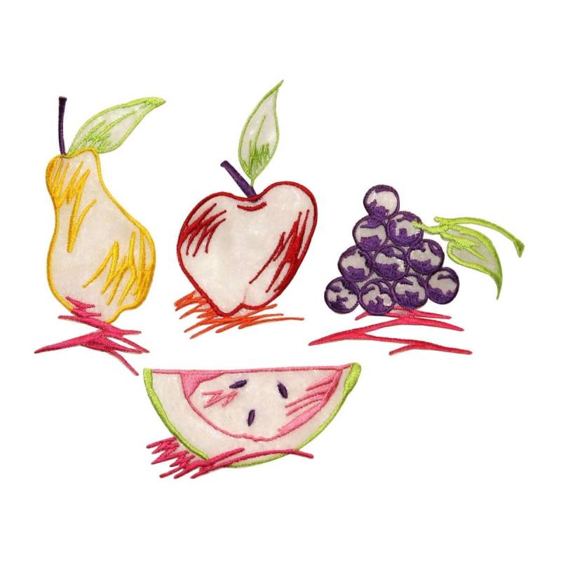 Id 1232A-D Assortierte Spitze Obst Patches Sommer Snack Gestickt Applikation Zum Aufbügeln von YourPatchStore