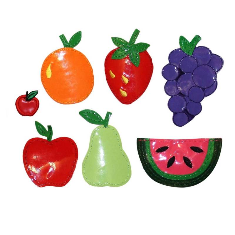 Id 1235A-G Set Mit 7 Assorted Fruit Patches Sommer Snack Vinyl Applikation Zum Aufbügeln von YourPatchStore