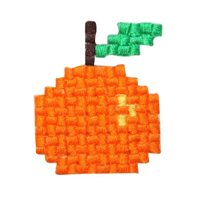 Id 1319C 8 Bit Pixel Orange Patch Retro Früchte Spiel Gesticktes Aufnäher Zum Aufbügeln von YourPatchStore