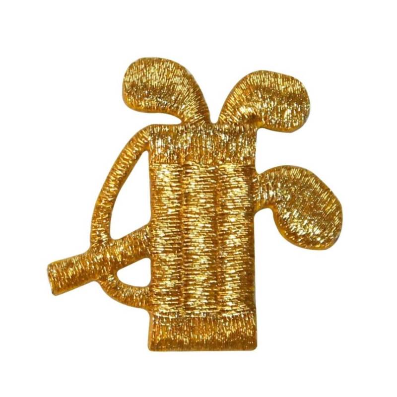 Id 1567 Golf Club Tasche Aufnäher Gold Sport Clubs Set Gestickte Applikation von YourPatchStore