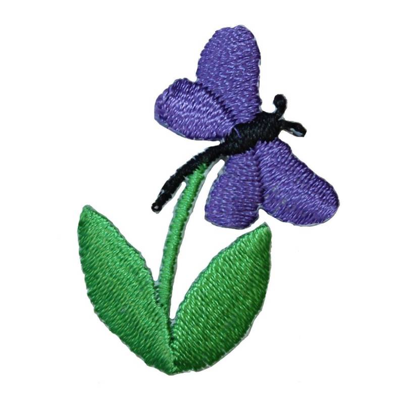 Id 1607C Libelle Auf Blume Patch Garten Insekt Gesticktes Eisen Applikation von YourPatchStore