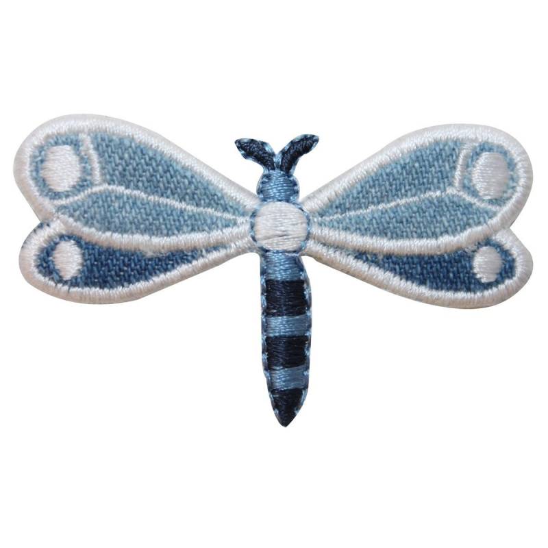 Id 1678B Blau Libelle Handgemacht Patch Gartenfee Gestickt Applikation Zum Aufbügeln von YourPatchStore