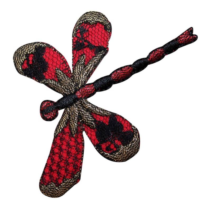 Id 1681 Scarlet Libelle Patch Garten Handwerk Bug Gestickt Applikation Zum Aufbügeln von YourPatchStore