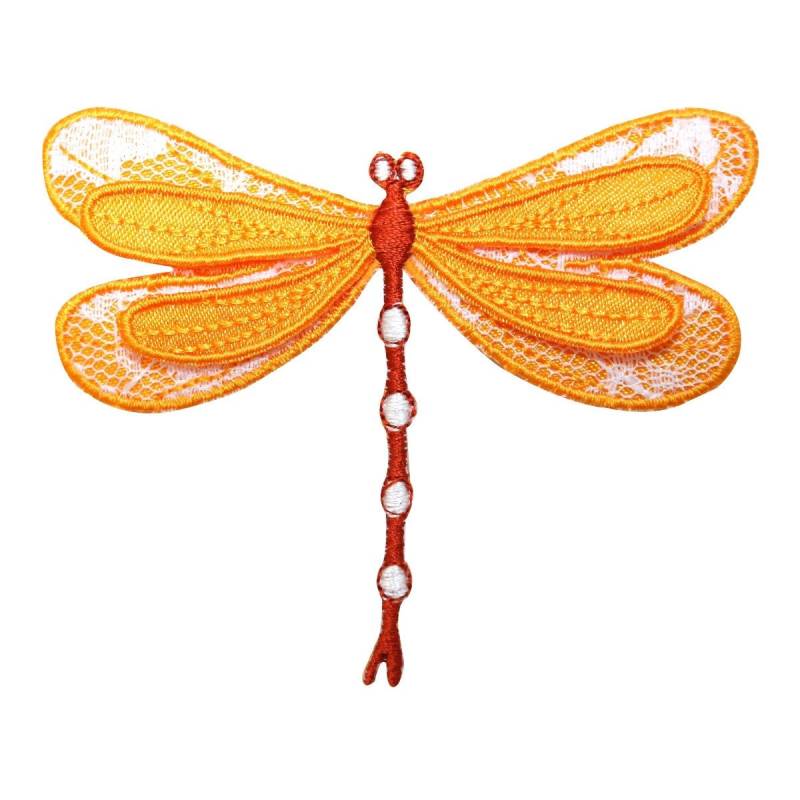 Id 1691 Goldene Libelle Patch Gartenfee Bug Gesticktes Aufnäher von YourPatchStore