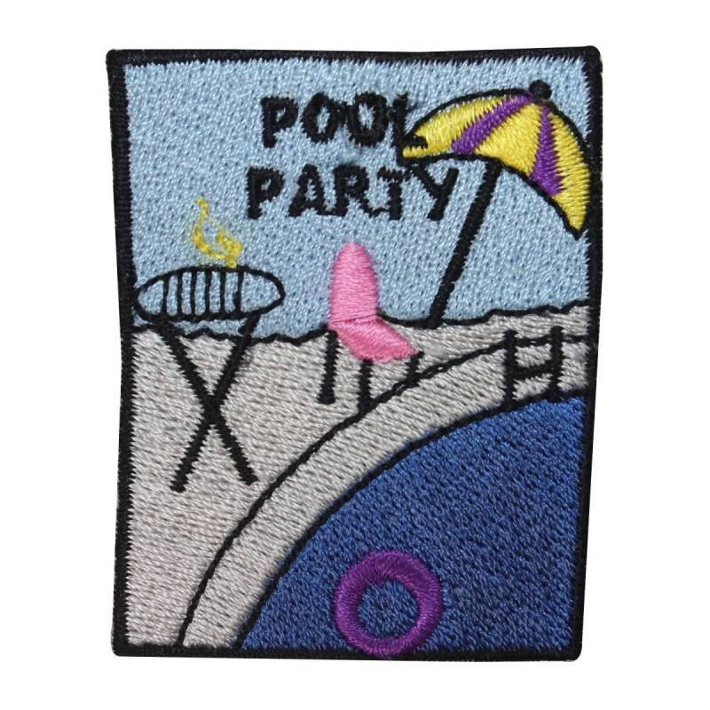 Id 1809B Pool Party Patch Urlaub Summer Bash Gesticktes Aufnäher von YourPatchStore