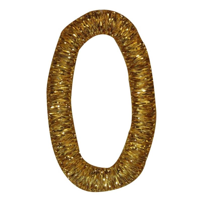 Id 1889 Gold Zahl 0 Aufnäher Null Symbol Zeichen Oval Gesticktes von YourPatchStore
