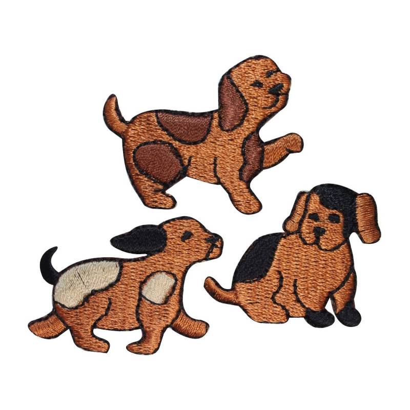 Id 2846Abc Set Mit 3 Assorted Hunde Patches Welpe Haustier Gesticktes Aufnäher Zum Aufbügeln von YourPatchStore