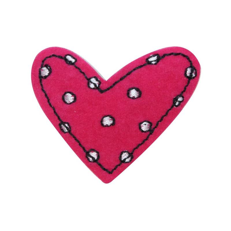 Id 3280C Geflecktes Herz Patch Valentinstag Liebe Gestickte Applikation Zum Aufbügeln von YourPatchStore