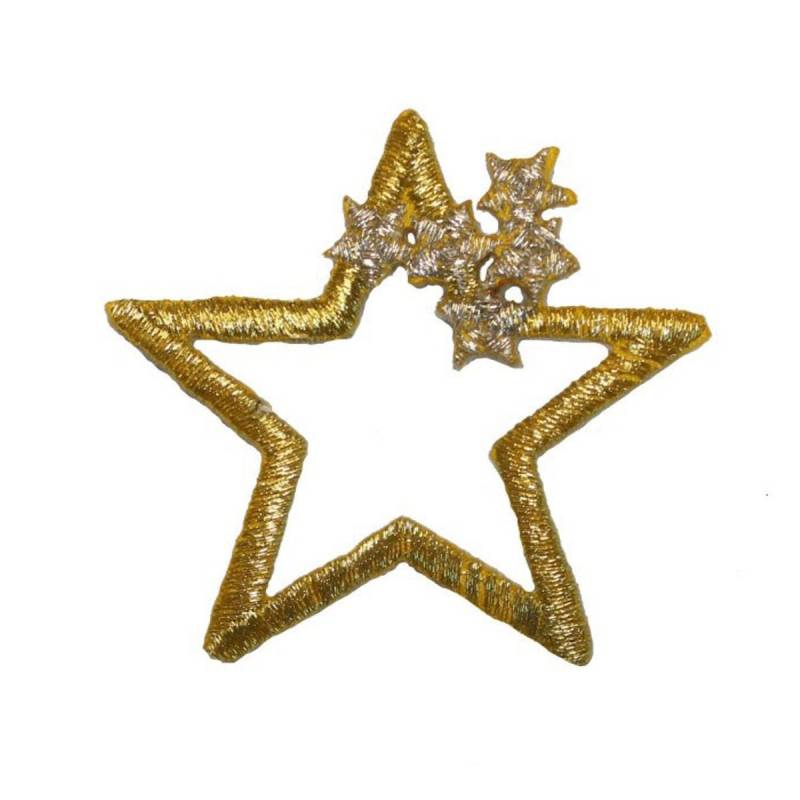 Id 3512B Gold Stern Mit Cluster-Sternen-Aufnäher Handwerk Gestickte Applikation von YourPatchStore