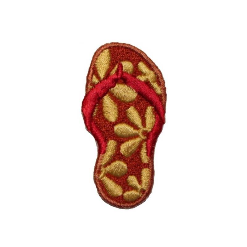 Id 3665B Blume Flip Flop Patch Strand Sandale Schuh Bestickt Applikation von YourPatchStore