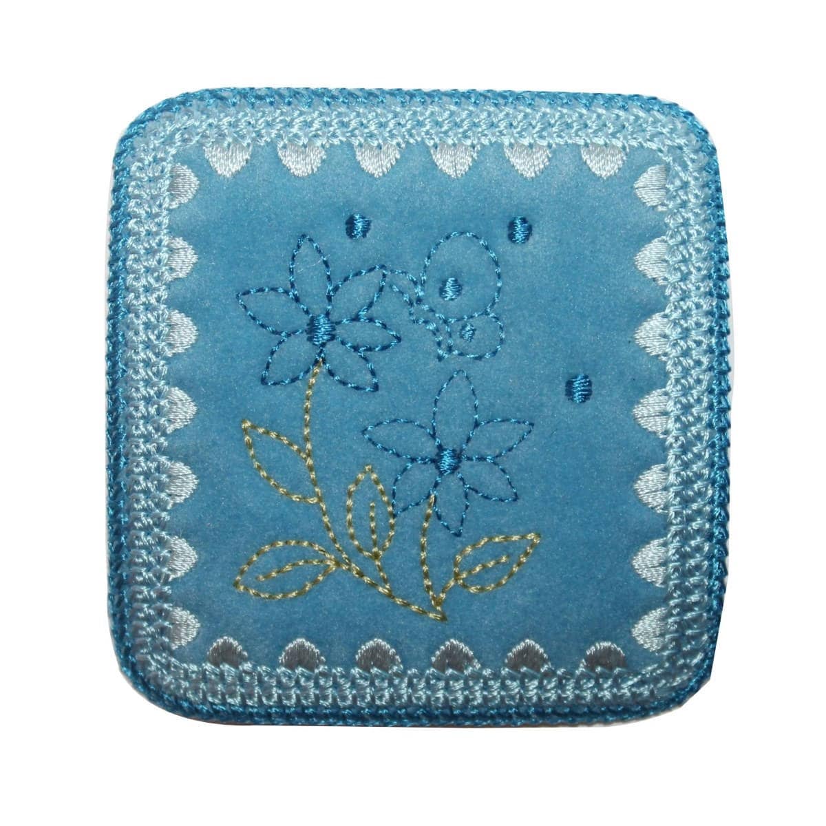 Id 6618 Blau Garten Blume Badge Patch Bild Zeichen Gestickt Applikation Id 6618 Blau Garten Blume Badge Patch Bild Zeichen Gestickt Applikation von YourPatchStore