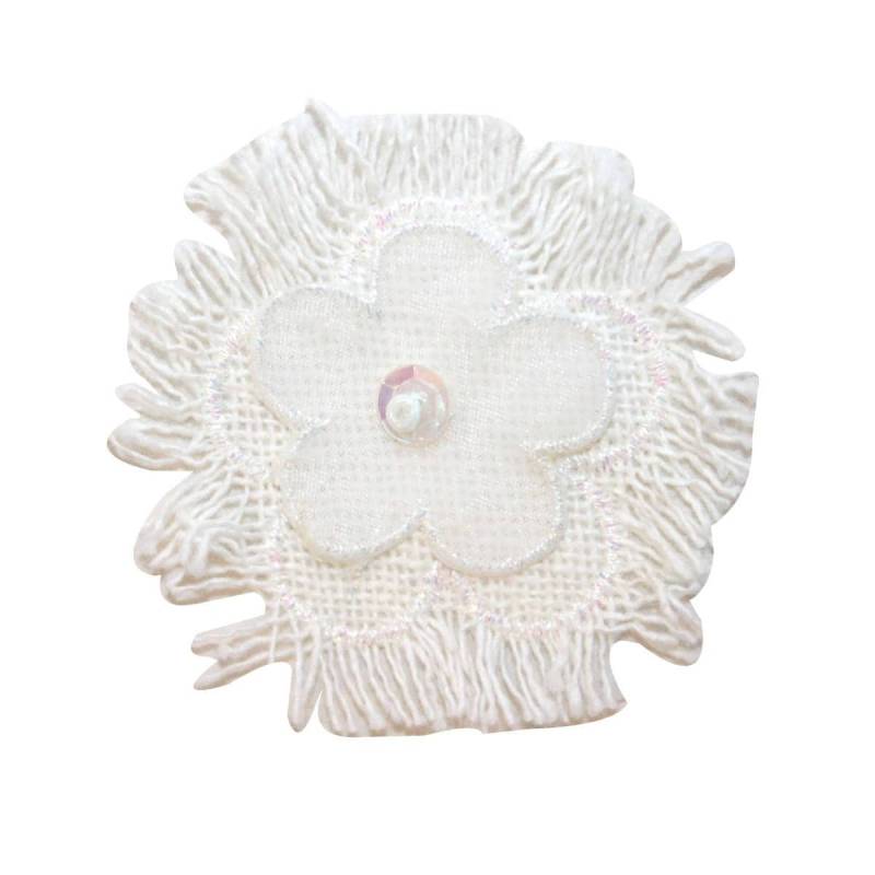 Id 6799 Weißer String Blumen Aufnäher Handwerk Symbol Stich Weben Aufbügeln Applikation von YourPatchStore