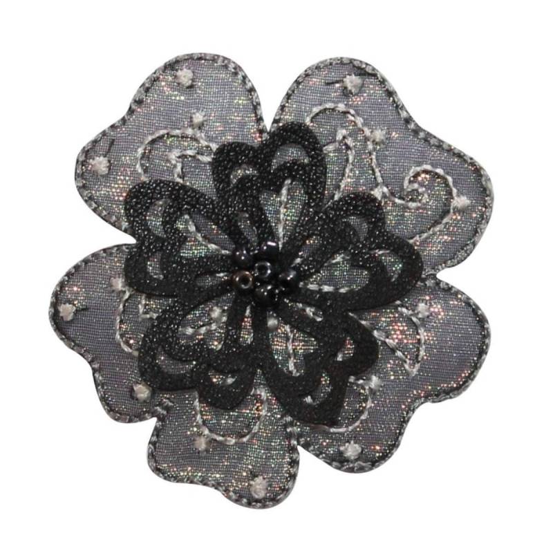 Id 6809 Perlen 3D Blumen Aufnäher Blütenblatt Symbol Gestickt Applikation Zum Aufbügeln von YourPatchStore