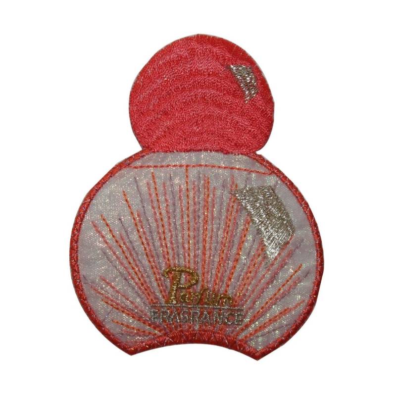 Id 7657 Red Sea Shell Parfüm Flasche Patch Mode Gestickte Applikation Zum Aufbügeln von YourPatchStore