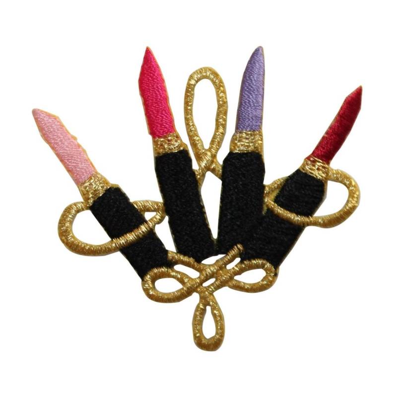 Id 7676 Mehrfarbiger Lippenstift Craft Patch Make Up Gesticktes Aufbügler von YourPatchStore